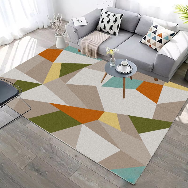Modern Indoor Rug Graphic Carpet Anti-Slip Backing Rug for Living Room, Home Decoration