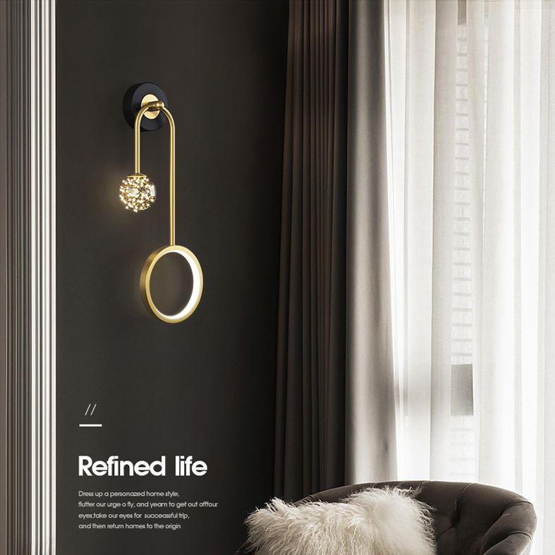 Minimaliste moderne SPHICAL MUR MUR MURD LIGHT ARRICHE 2 LIGNES ÉCLAINEMENT DE MURS ÉCLAINE POUR LA CHAMBRE