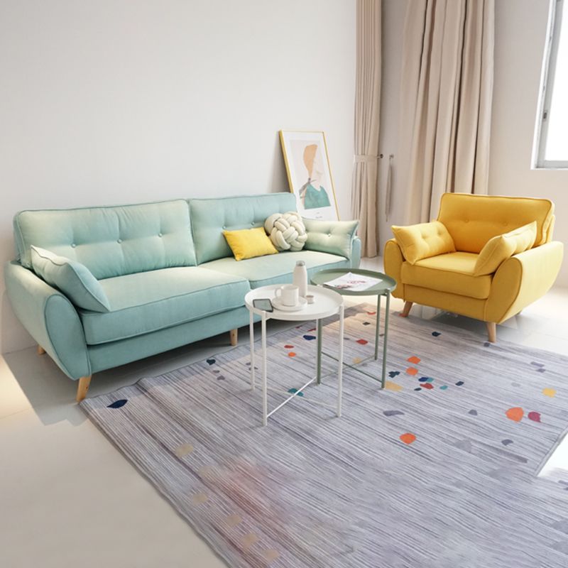 63.38 Inch Long Flared Arm Sofa Contemporary Standard Sofa for Living Room