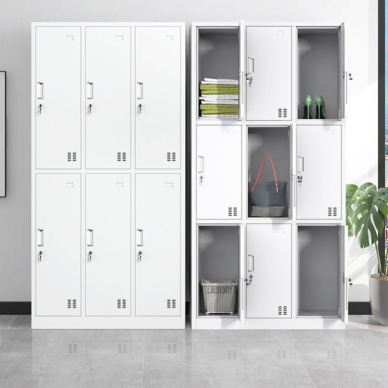 Metal White Storage Cabinet Contemporary Cabinet for Bathroom