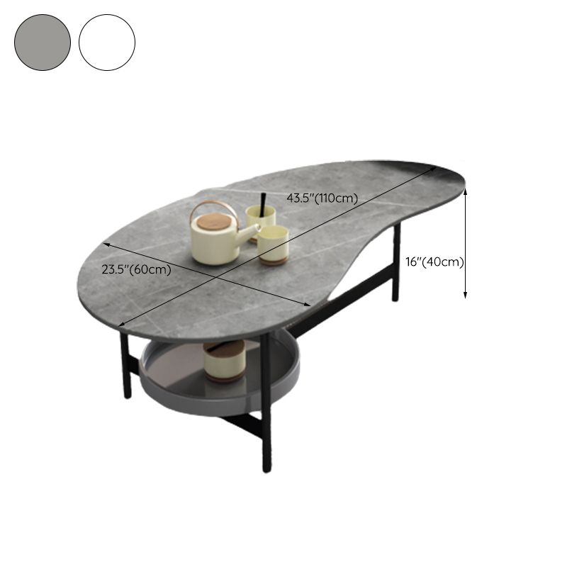 Modern Slate Bunching Tables Free-Form Coffee Table Set with 3 Legs