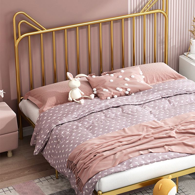 Glam Open-Frame Bed with Rectangle Headboard Metal Frame Bed