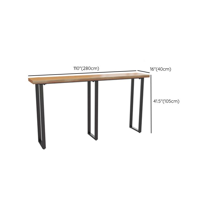 Industrial Bar Height Table Solid Wood Top Bistro Table for Patio Use