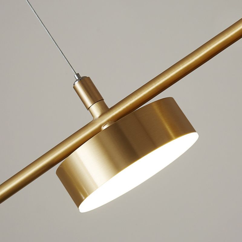 4/5-Light Modernism Golden Ceiling Light Metal Unique Kitchen Island Lighting