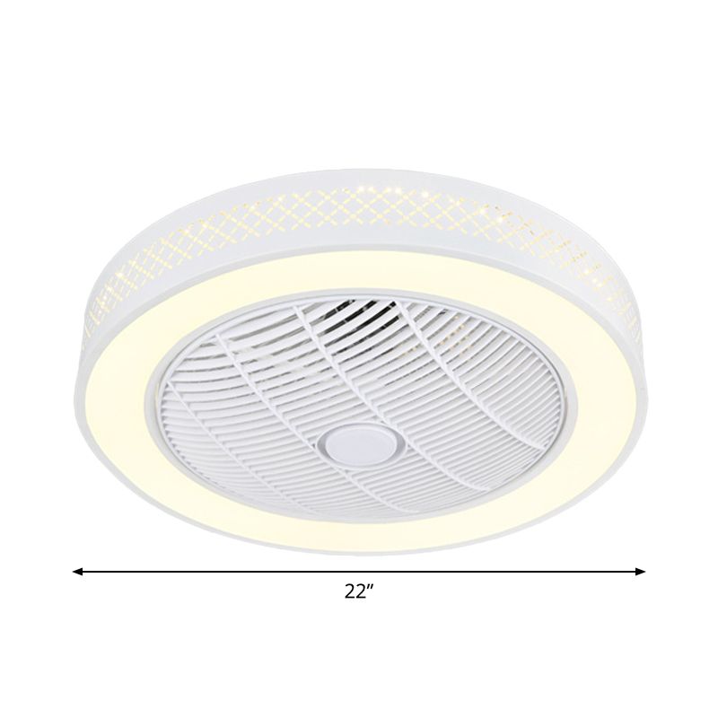 22 "breites Schlafzimmer mit breitem LED -Schlafzimmer mit zeitgenössischer weißer Hangleuchte Leuchte mit runden Acrylschatten