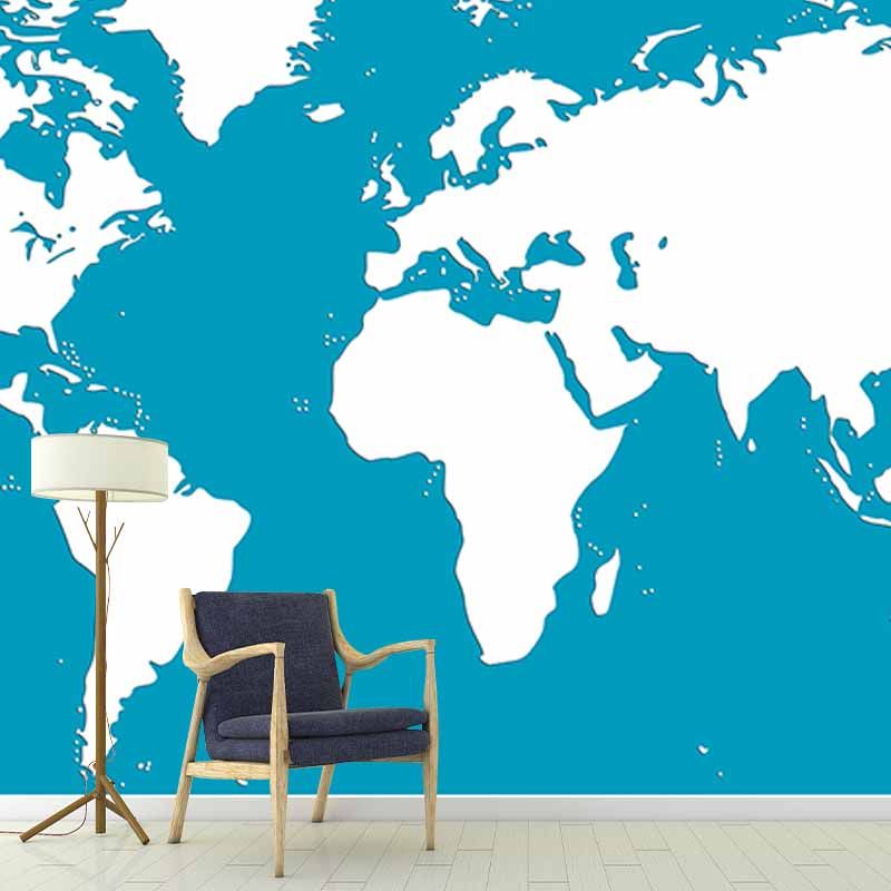 Map Photography Mural Wallpaper Decorative Bedroom Wall Mural
