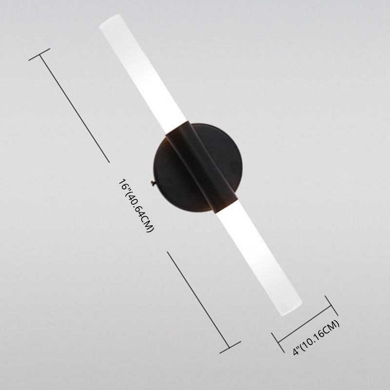 Acrylic Linear Shape Wall Pendant Light Modern Minimalism 1 Head Bedroom Wall Mount Lamp Fixture