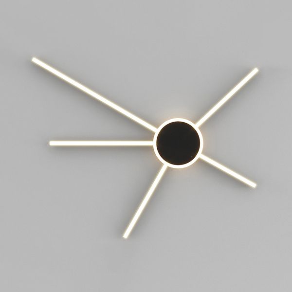 Modern Minimalist LED Ceiling Light Acrylic Linear Flush Mount for  Living Room