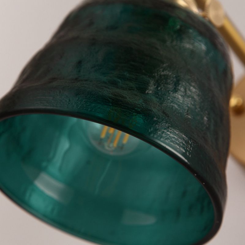 Metal Modern Wall Sconce Cylinder Shape Vanity Lamp with Glass Shade for Bathroom