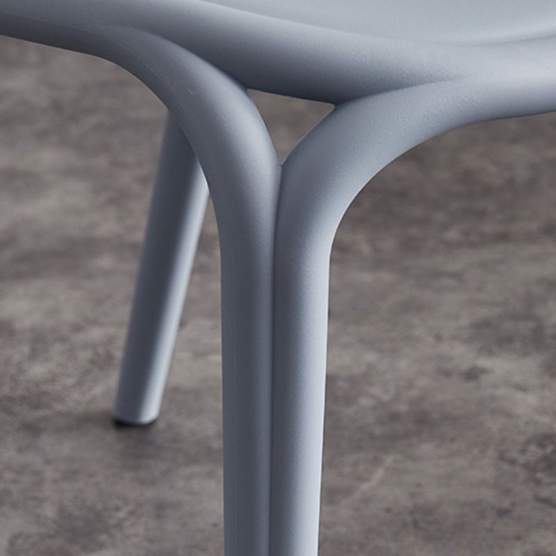 Silla sin brazos de plástico de estilo escandinavo, respaldo sólido, sillas laterales
