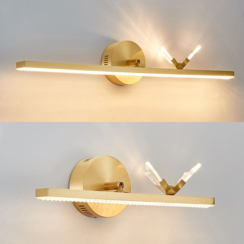 Minimaliste moderne à vanité murale rationalisée Lumières Copper Vanity Wall Lighttures pour salle de bain