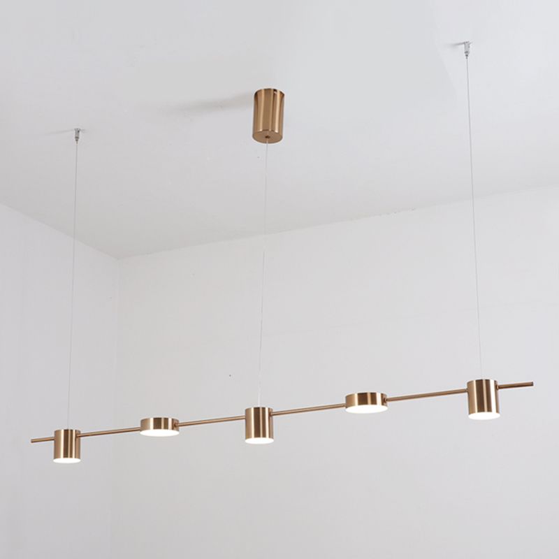 Luz de colgante de cilindro de estilo moderno lámparas colgantes de metal