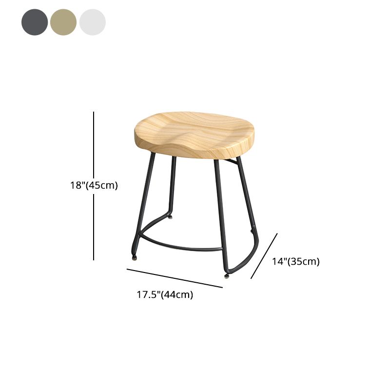 Modern Style Metal Bar Stool with Footrest Milk Tea Shop Bar Stool 30- Inches