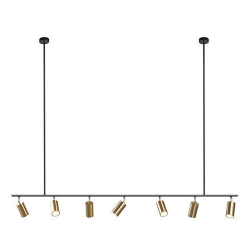 Cilindros Luz de techo colgante Simplicidad Estilo de metal Metal Black Island Light