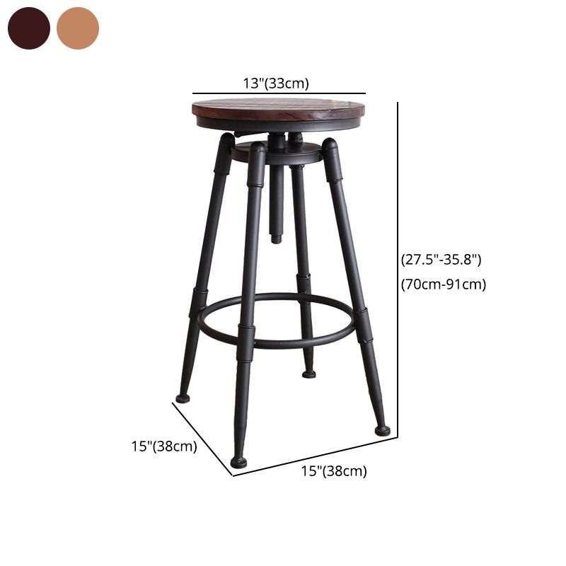 Adjustable Swivel Height Stool Industrial Round Seat Counter Bar Stool,1 Piece