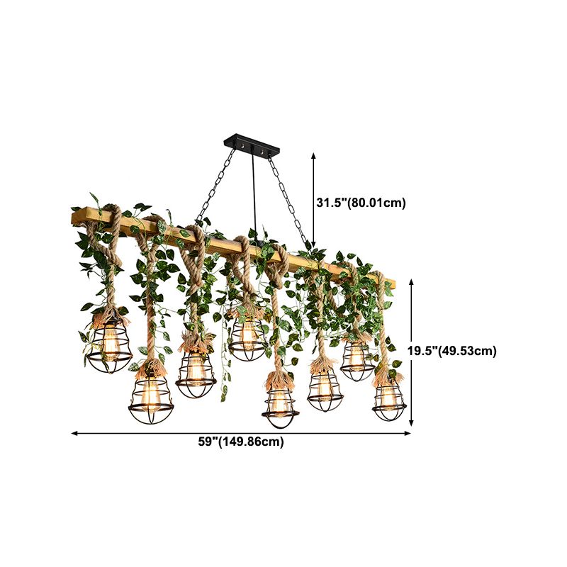 Industrial Round Island Lights Metal Island Chandelier Lights for Bar