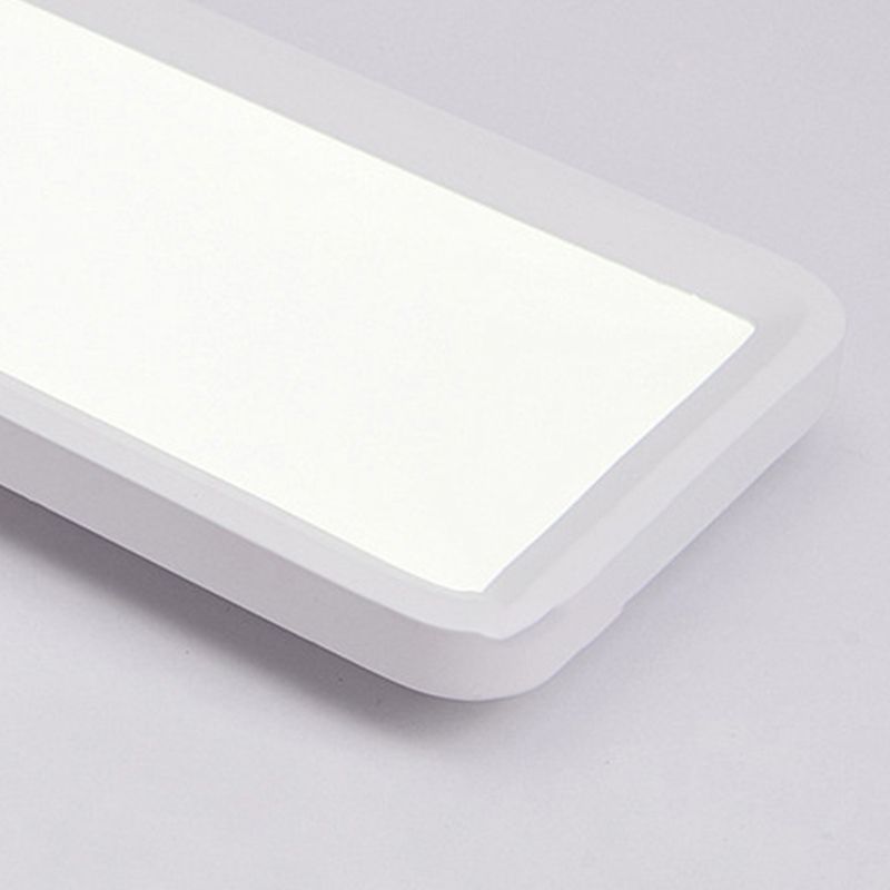 Metal Square Shape Wall Light Modern Style 1-Light Wall Mounted Light Fixture in White