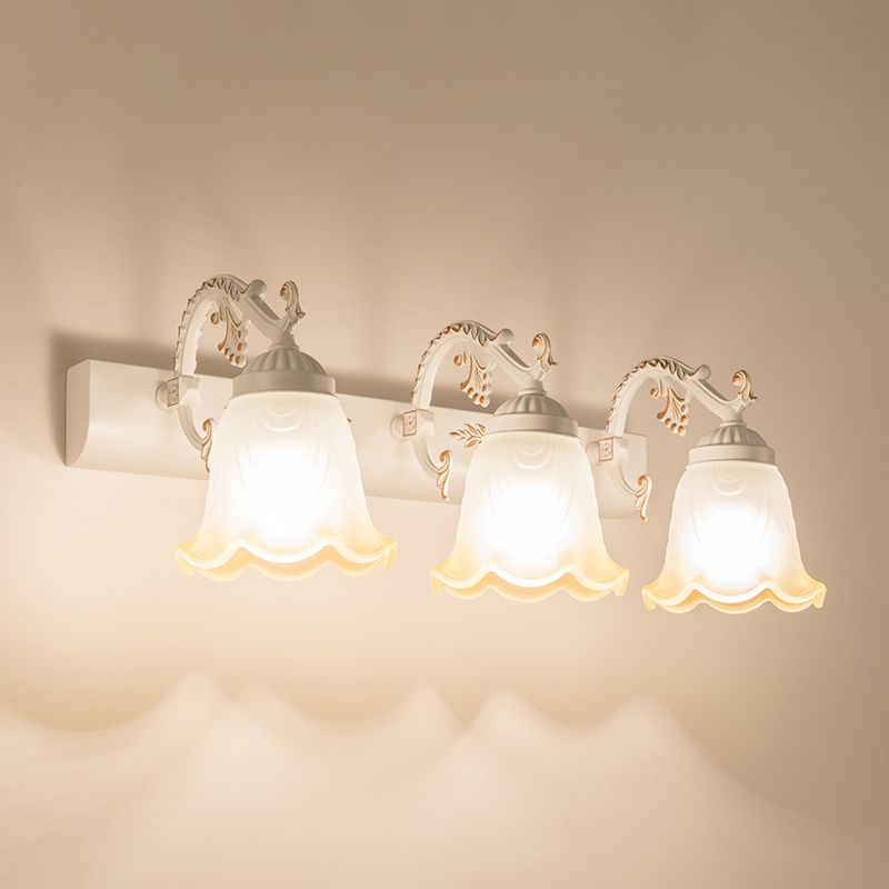 MOLTO FLOWER VASITY LIGHT LIGHT Vintage Ombre Glassato Glass Montaggio Montaggio Luce per bagno