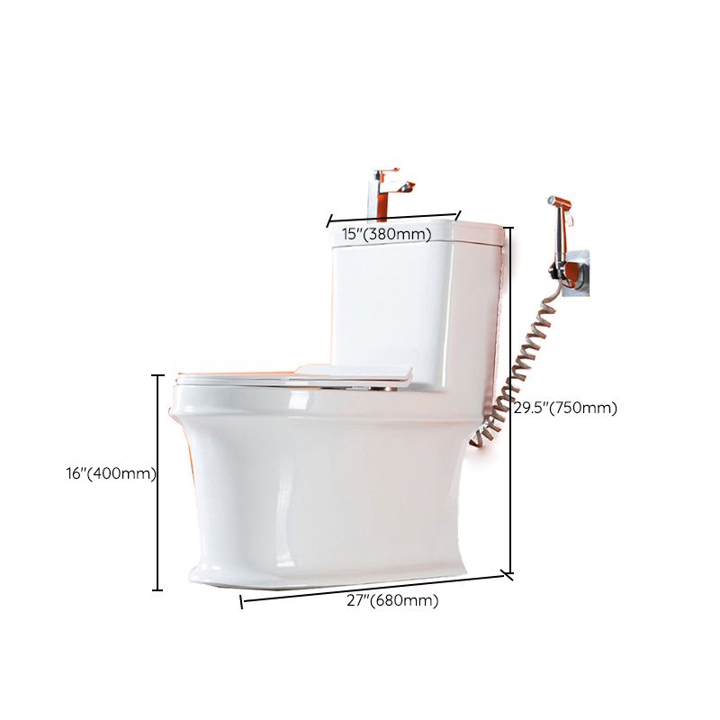 Modern Ceramic Toilet Bowl Floor Mounted Urine Toilet with Seat for Washroom
