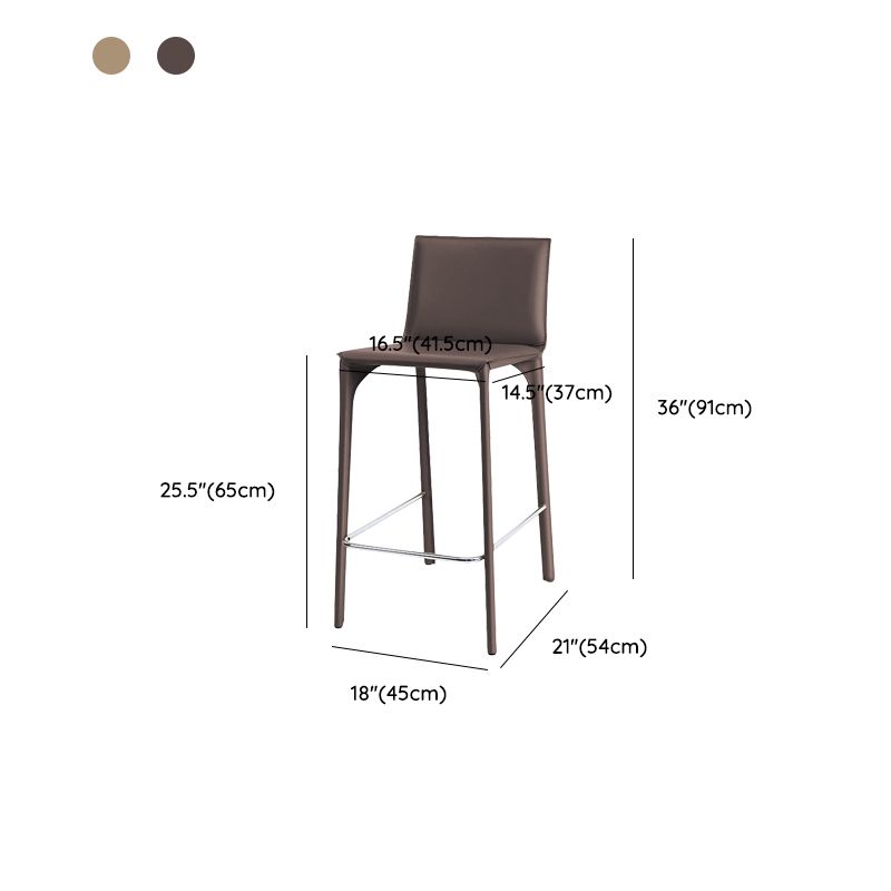 Faux Leather Upholstered Dining Stools Low Back Dining Stools
