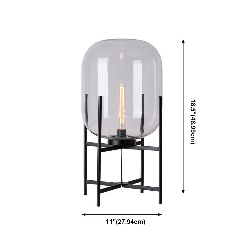Ultramoderne eenvoud vat tafellamp glas nachtkastje lamp voor slaapkamer