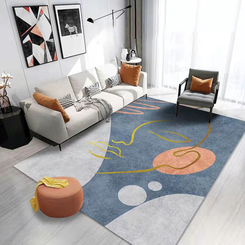 Roze modern tapijten polyester gestreepte binnenkapperd wasbaar tapijt voor woningdecoratie