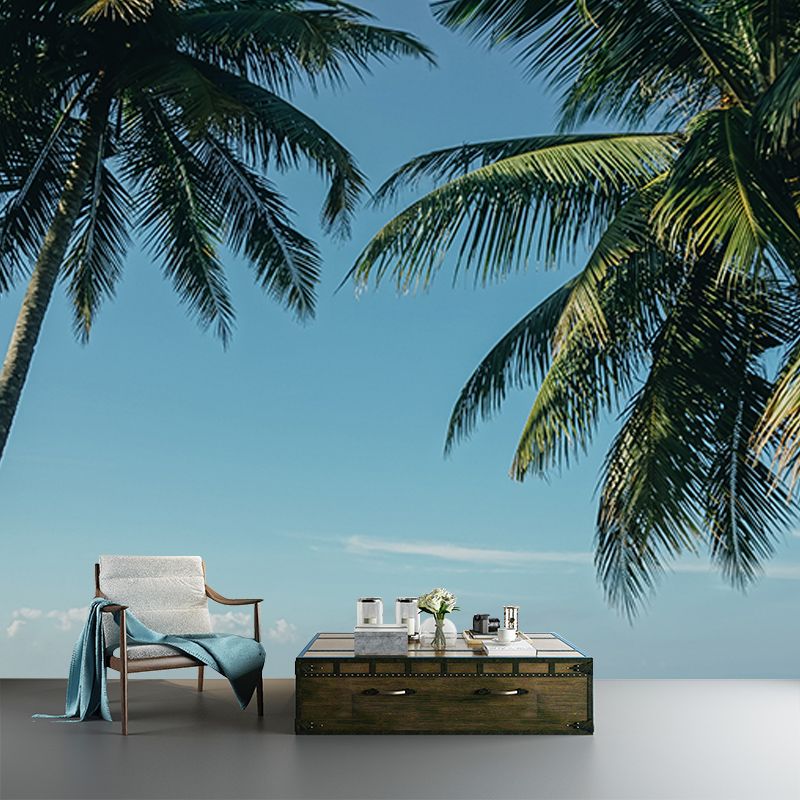 Tropical Trees Murals Water Resistant Wall Covering for Gust Room Bedroom