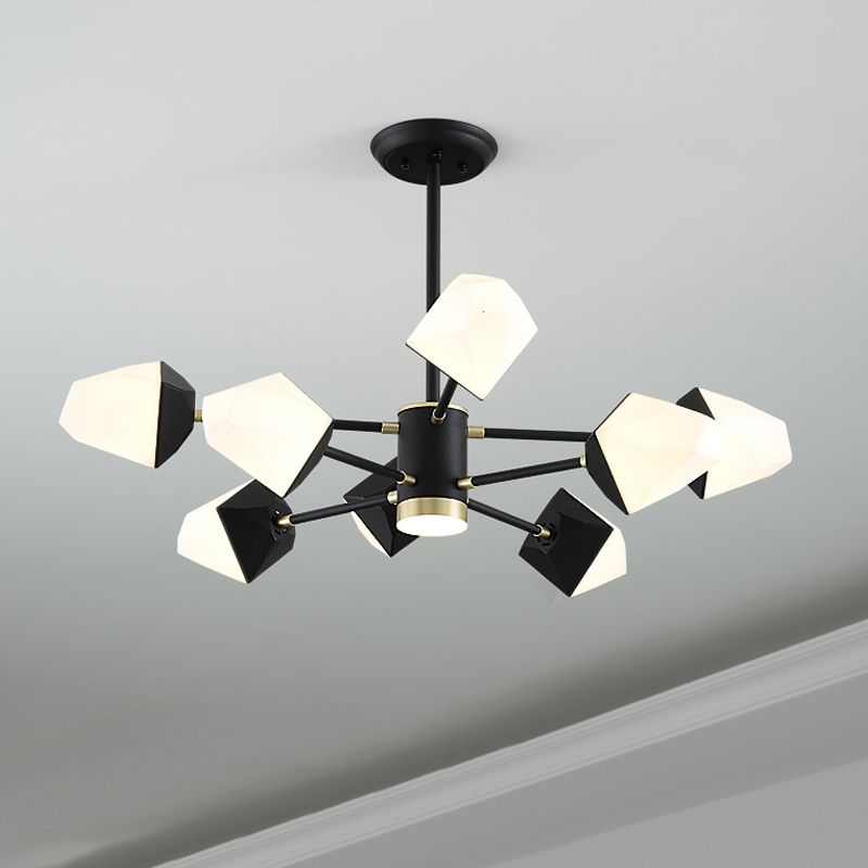 Acrylic Gemstone Shaped Suspension Light Simplicity LED Chandelier Pendant Light for Dining Room