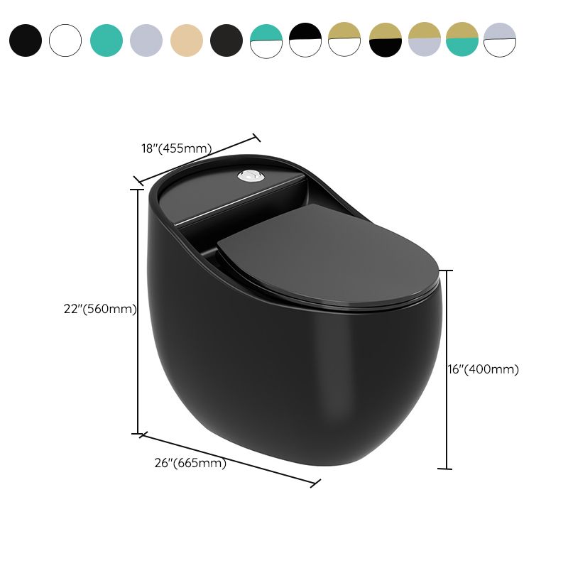 Contemporary Ceramic Flush Toilet One Piece Toilet Bowl for Bathroom