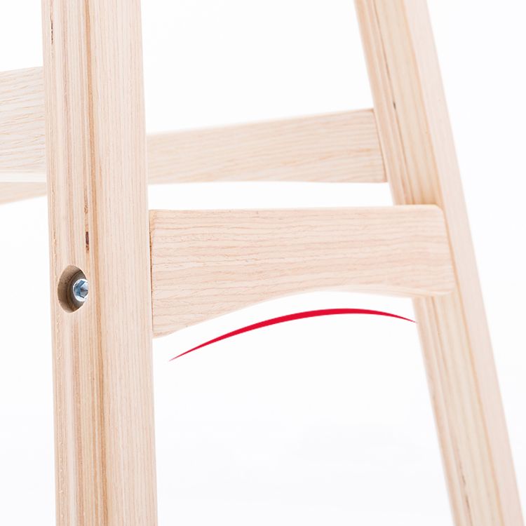 Modern Backless Barstool Indoor Wood Bar Stool with Acrylic Seat