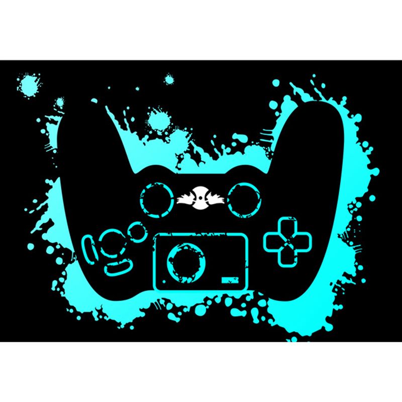 Funky Game Controller Pattern Carpet Polyester Kids Rug Stain Resistant Area Carpet for Living Room