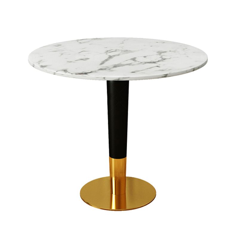 1/2/4/5 Pcs Metal Glam Style Dining Set with Round Table Dinette Set