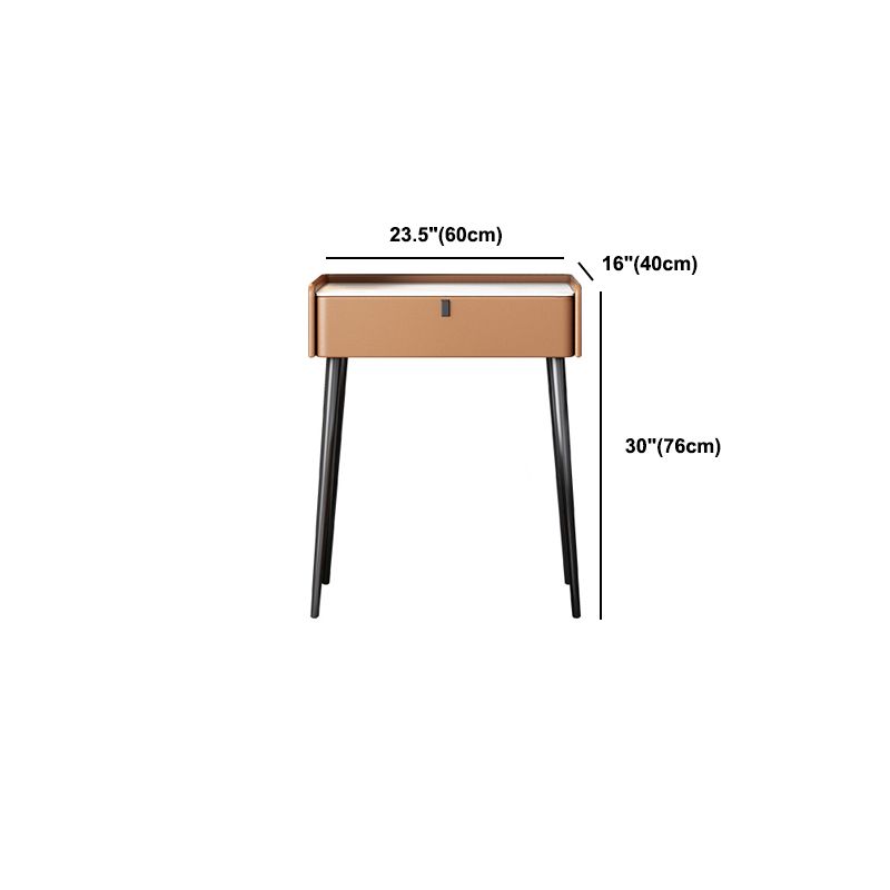 1/3 Drawers, 23.62"/27.56" Wide Vanity Set with Stool and Mirror,Brown