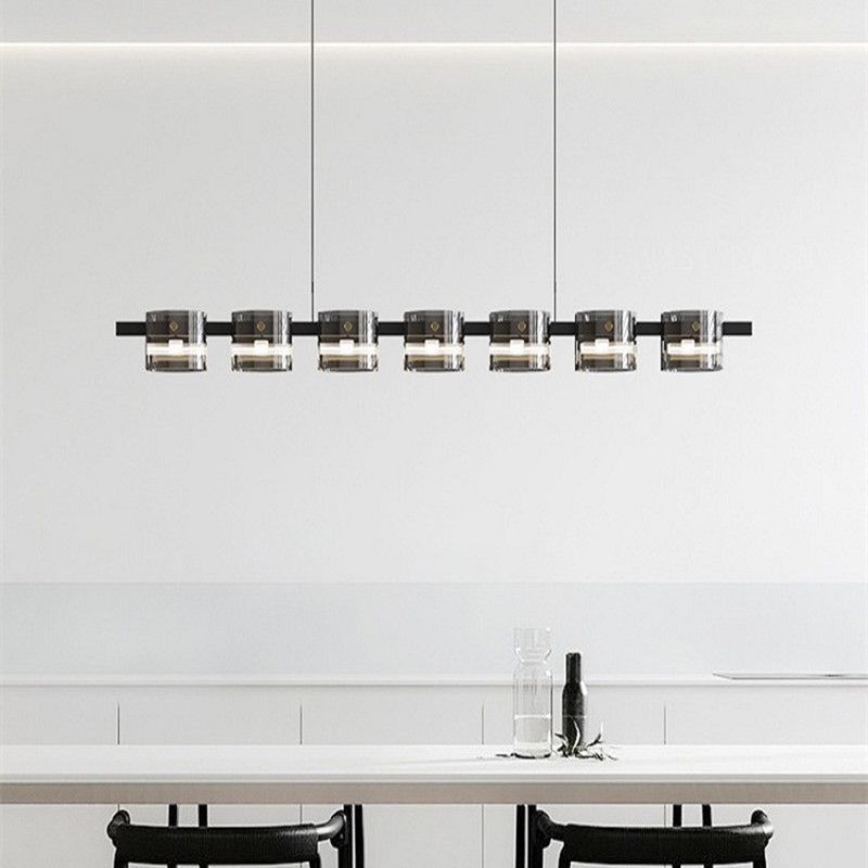 Nordic LED Island Lighting Fixture Simple Glass Pendant Light for Dining Room