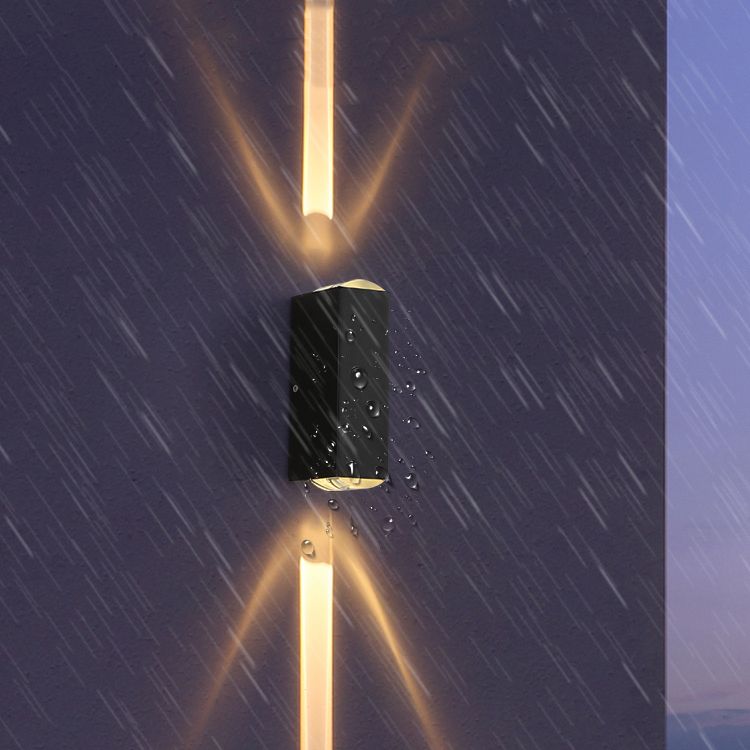 Sombra rectangular arriba y abajo de la pared LED aplanos modernos de estilo minimalista de metal de estilo minimalista