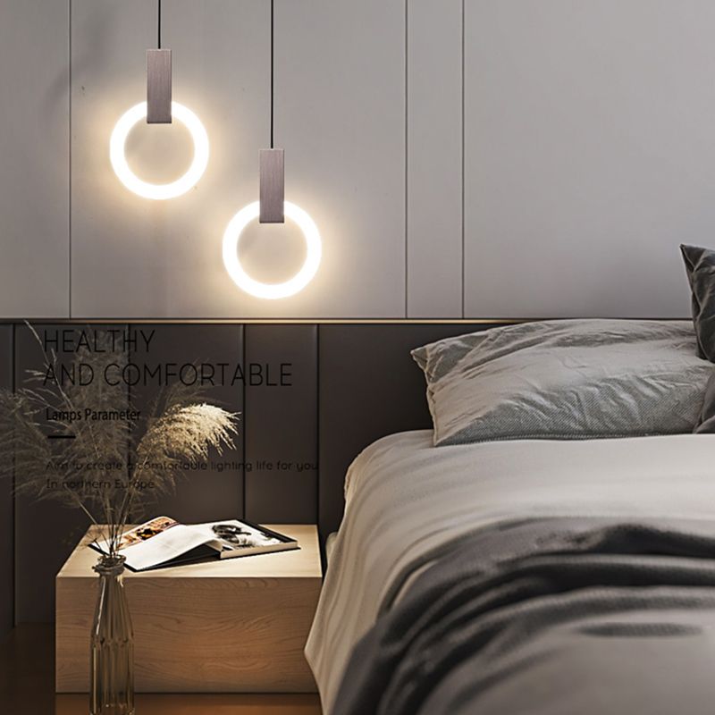 Style moderne de style suspendu salon LED Round Shape Pendant lampe de lampe