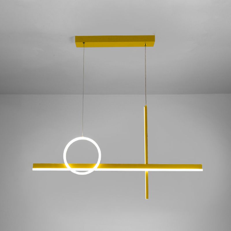 3 Light Linear Island Lights Contemporary Metal Island Lighting Fixture