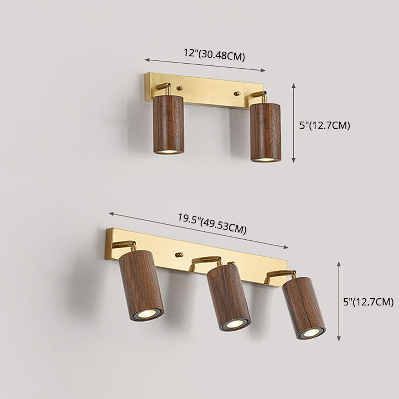 Économie tubulaire rotative Gamique en bois nordique LED LED MALLED MURD