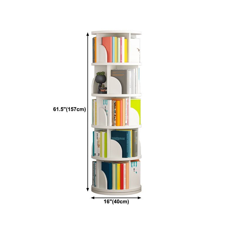 Open Wooden Bookshelf Modern Home Living Room Revolving Bookcase