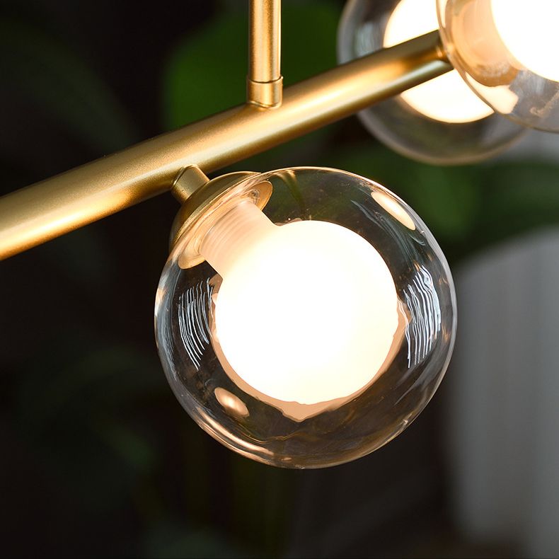 Pendants contemporains Sphere Island Chandelier Lights with Glass Shade