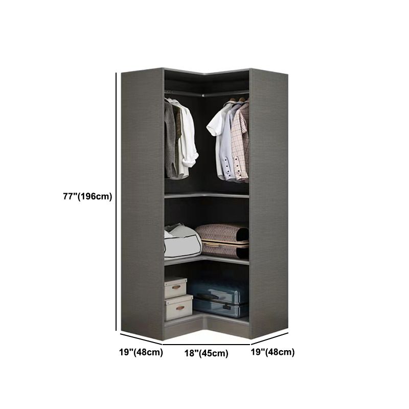 Modern Wardrobe Armoire Wood and Glass Wardrobe Closet for Home