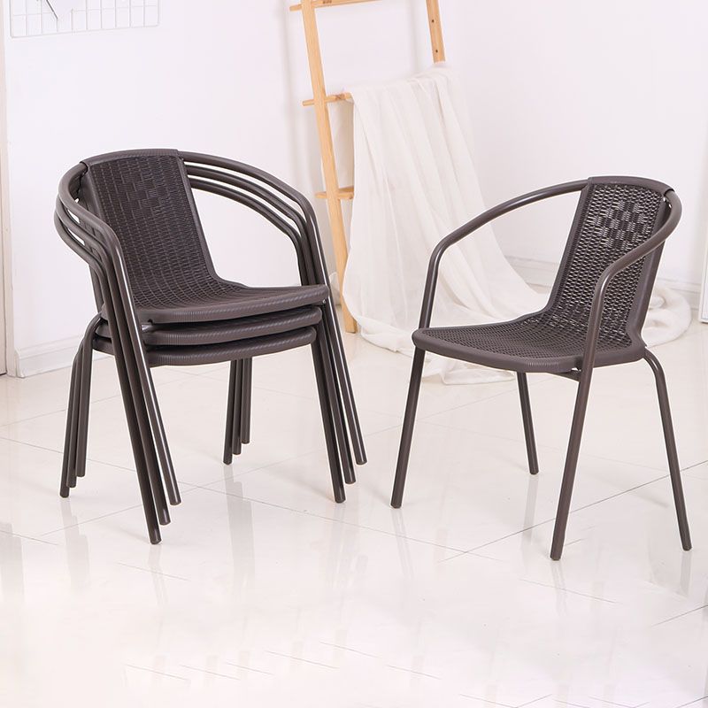 Contemporary Dining Arm Chair Indoor Metal Legs Dining Chair