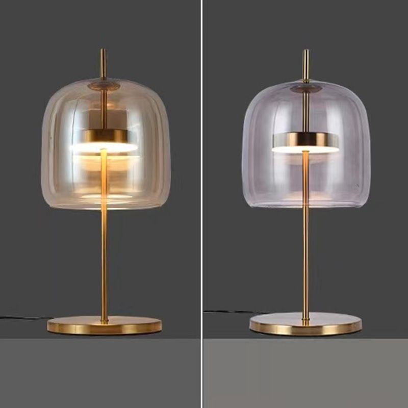 Ultra-modern Simplicity Bell Table Lamp Glass Nightstand Lamp for Bedroom