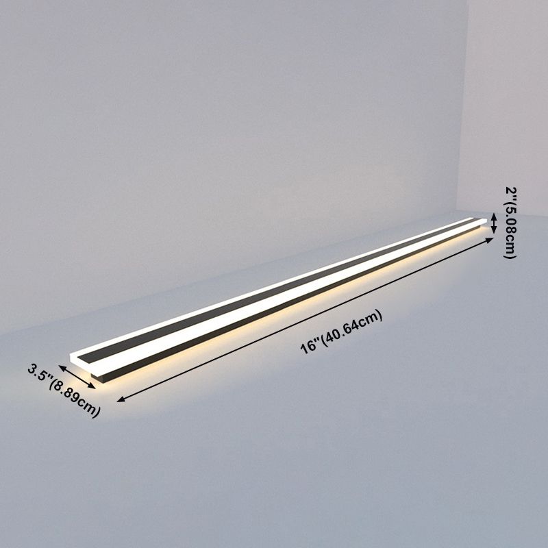 Lámpara de pared LED lineal de estilo contemporáneo 1 Luz de la pared de pared al aire libre.