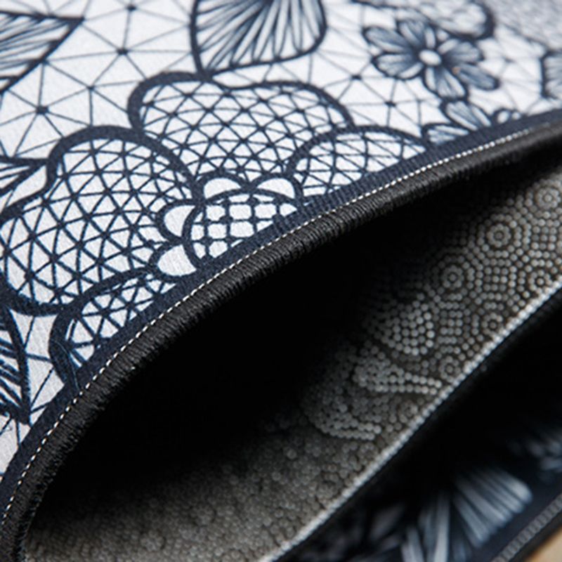 Modern Area Rug Abstract Pattern Polyester Rug Stain Resistant Carpet for Living Room