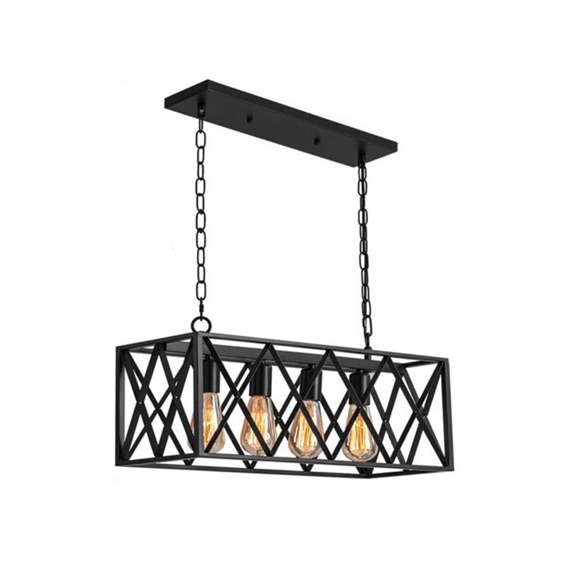 Industrial Island Light Black Pendant Lighting Fixture for Dining Room
