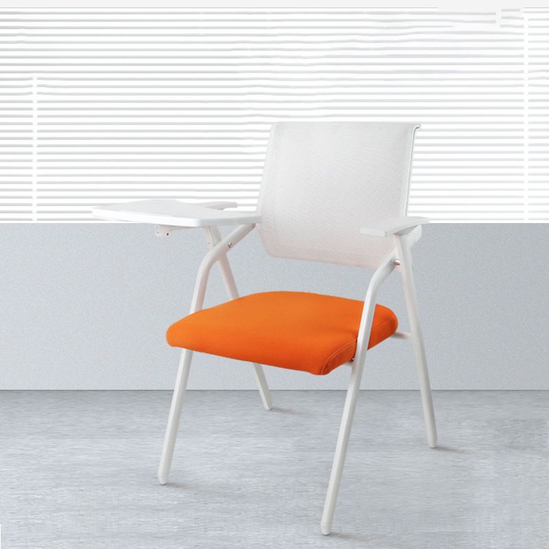 Mid Back Conference Chair with Fixed Arms Modern Office Chair with Metal Frame