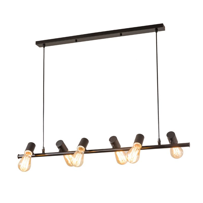 Industrial Hanging Lamp Black Kitchen Island Light with Metal