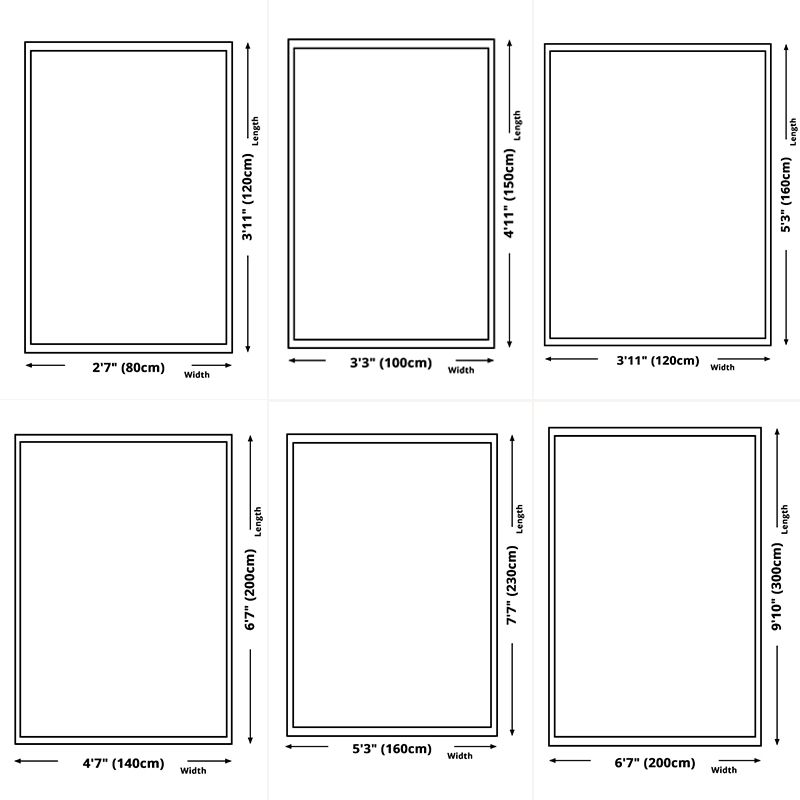 Multicolor Boho-Chic Area Carpet Polyester Tribal Pattern Indoor Rug Washable Carpet for Living Room