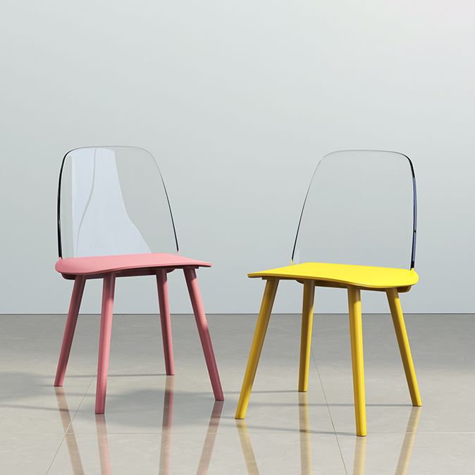 Chaise de salle à manger en plastique de Style nordique, chaises de salle à manger sans accoudoirs pour usage domestique